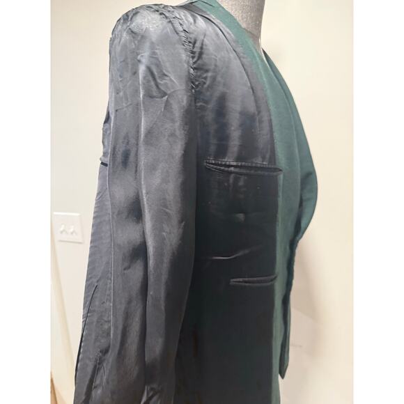 Oxxford Clothes Connolly's Cashmere Suit Jacket Dark Green Herringbone Sz 42 JL - Picture 13 of 16